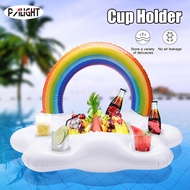 PAlight Rainbow Clouds Cup Holder Inflatable Pool Float Table Bar Tray Swimming Rings