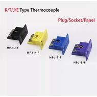 *2Meter  SMPW-K/J/T/E/-M/F MPJ-K/J/T/E-F Thermocouple Plug Socket And Panel Compensation Wire Connec