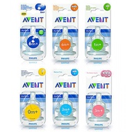 ORIGINAL 2PCS Philips Avent Classic+ Teat Avent Teat Puting Botol Avent Classic+ Philips Avent Class