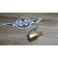 Brass Air Valve Head 6mm Car/8 Mm. Strong And Durable The Does Not Disappear. Use The Hose Lock.