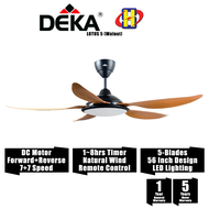 Deka Ceiling Fan (56 Inch) 14-Speed DC Motor Remote Control LED Ceiling Fan LOTUS 5