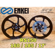 Sport Rim Honda RS150 160 / 185 / 17' Enkei Original Black Accessories Motor RS 150 RS150R 150R ABS 