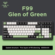 AULA | AULA F99 Gaming Mechanical Keyboard Wireless Tri-mode Hot Swap PBT Gasket RGB 99 Keys for Gam