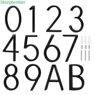 SEPTEMBER Floating House Numbers, Modern Design Floating Design Metal House Numbers, Modern Outdoor 