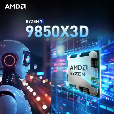 AMD Ryzen 7 9850X3D 8-Core 16-Thread Processor 120W Socket AM5 DDR5 4.7GHz L3=96M 4NM R7 9850X3D Wit