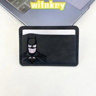 WITAKEY Batman ID Card Holder, Cartoon PU Leather Driver License Cover, Funny Hollow Out Waterproof 