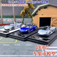 Ready Stock TM 1: 64 Porsche 918 Spyder with Doll Alloy Car Model Time Micro