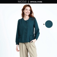 Nicole Exclusives Side Ribbon String Long Sleeve Shirt (EB4-2601-0086)