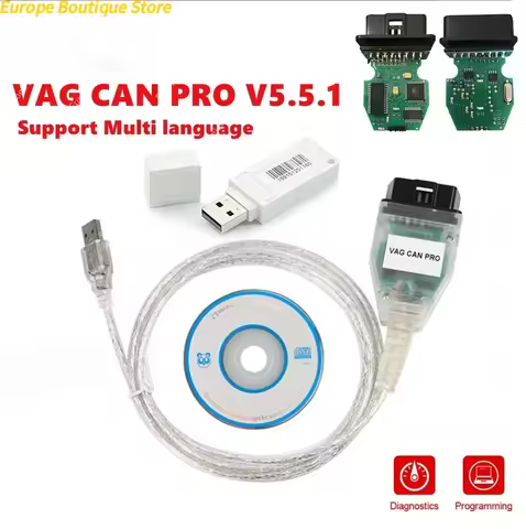 Newest VAG CAN PRO V5.5.1 Professional VCP Scanner OBD2 Diagnostic Interface With Dongle Support Mul