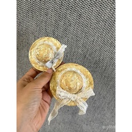 Handmade dolls6Partial weaving azone Lace straw hat accessory for dolls ob24