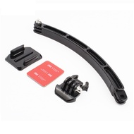 GoPro Helmet Extension Arm + Qucik-Release Basic Buckle + Curved Adhesive Mount