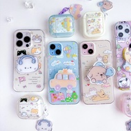 T9S67&A4 Including Set Case Iring A Dog Pocheko Car + holder For iPhone + AirPods 14Promax Gen1-Pro2