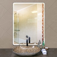 Bathroom mirror sticker wall toilet frameless bathroom mirror round corner toilet mirror wall free h