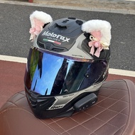 Motorcycle Motorcycle Full Helmet Helmet Decoration Accessories Cat Ears Quick Release Velcro Good C