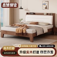 Horizontal Single Large Bed Frame Wooden Bed Bed Log 1.5m Main Real 1.8m Modern Style 1.2m Double Be