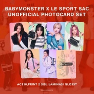 [SET] BABYMONSTER X LE SPORT SAC Unofficial Photocard Set Ahyeon Ruka Asa Pharita Chiquita Rami Rora