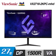 【ViewSonic 優派】VX2718-2KPC-mhd 27型 2K電競曲面顯示器