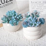 Blue Red Velvet Artificial Succulent Fake Plant Birthday Party Diy Festival Supplies Family Wedding Decoration
