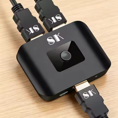 HDMI-Compatible Switch Splitter 2 in 1 Out HDMI-Compatible Selector Box 8K60HZ/4K120HZ for PS 5/4 Xb