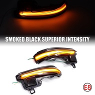 2Pcs LED แบบไดนามิก Blinkers โคมไฟลำดับด้านข้างกระจก Trun ไฟสัญญาณสำหรับ Toyota Alphard Vellfire Tac