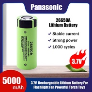 Panasonic 26650A 26650 3.7V 5000mAh Li-ion Lithium Rechargeable Battery For Flashlight Powerful Torch Small Fan