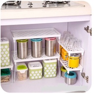 Foldable &amp; Stacking WORKTOP SHELF -Kitchen Bathroom Shelf Cupboard Organiser [SPACE SAVER]