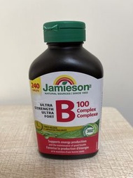 Jamieson B100 Complex (240 Caplets) 加拿大 Jamieson 健美生 特強長效天然維他命B雜 B100 (抗疲勞 / 減壓 / 提神) 240粒超值裝
