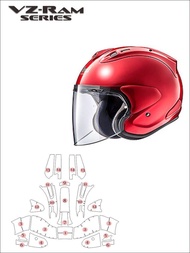 ฟิล์มป้องกันรอยขีดข่วนใสสำหรับหมวกมอเตอร์ไซค์ Arai VZ RAM ครึ่งใบและใบเต็ม ป้องกันรอยขีดข่วน อุปกรณ์