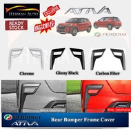 HermanAuto Perodua Ativa Car Rear Bumper Frame Cover Garnish Accessories
