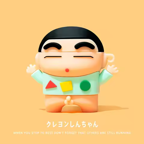 For Airpods 1 2 3 4 Pro Pro 2 Pro 3 Funny and cute Crayon Shin chan Silicone Earphone Case Accessori