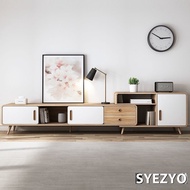 Syzzyo Tv Console Cabinet Telescopic Side Cabinet Combination Living Room Storage Tv Cabinet with Drawers Simple Tv Console SY083