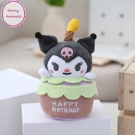 STRO 14cm Kawaii Keychain Plush Kirby Kuromi Cinnamoroll Cake Design Doll Keyring Plushie Key Chains