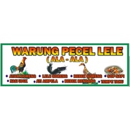 SPANDUK PECEL LELE 9 X 1 METER (FREE DESIGN) / sepanduk pecel lele / spanduk pecel lele / spanduk la
