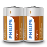 【Philips 飛利浦】1號碳鋅電池(12顆)