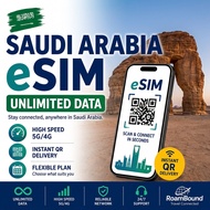 Saudi Arabia eSIM Unlimited Data 1-15 Days | Umrah Makkah Madinah Travel SIM Card 5G 4G 沙特上网卡