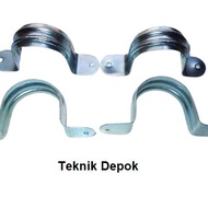Klem Bando Besi 6 Inch Clamp Saddle Pipa Selang Tiang Kelem U Clamp Omega Galvanis Perbuah