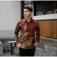 KEMEJA Men's Batik Shirts Lapis Sogan Long Sleeve Batik Shirts Men's Modern Batik Shirts Men's Office Shirts Men's Batik Shirts Modern Luxury Men's Batik Shirts Lapis Sogan