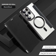 Flip Case For Samsung S25 S24 S23 S22 S21 Ultra Plus Regular Fe Wallet Slot Card Wallet Casing Magne