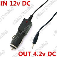 Car Adapter for Torchlight Headlamp Charger In 12V DC Out 4.2V DC