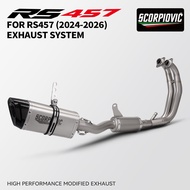 For RS457 RS 457 2024-2025 Motorcycle Exhaust Modify Front Link Pipe Stainless 51mm Escape Manifold 