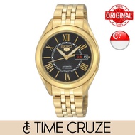 [Time Cruze] Seiko 5 SNKL40  Automatic 21 Jewels Gold Tone Stainless Steel Black Dial Men Watch SNKL40K SNKL40K1