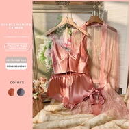 New Style Sexy Ladies Homewear Thin Style Sling Pajamas Pajamas Pants Lace Ladies Nightgown Bathrobe