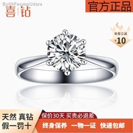 ❡☌Berlian bahagia 30 mata cincin berlian asli Afrika Selatan cincin berlian perkahwinan cincin berlian klasik enam cakar