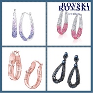 ROVSKI Fashion Korean Ready Stock Jewelry Subang Emas 916 Anting Luxurious Vintage Full Diamond Pearl Bear Long Gold Plated Earrings
