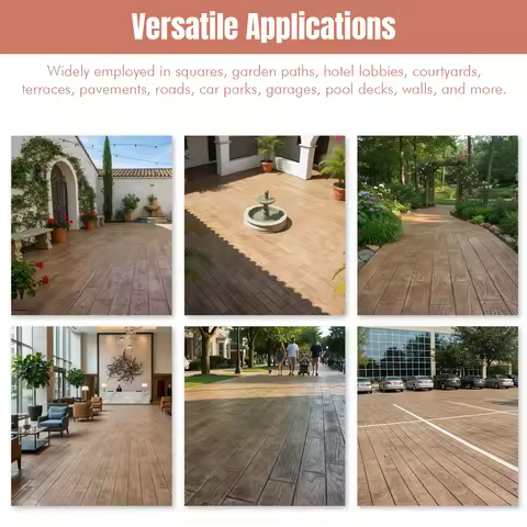 Wood Texture Concrete Molds Mat Concrete Texture Stamp Polyurethane Mat Wooden Floor Texture Stamp M