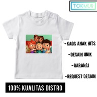 Children's T-Shirt Cocomelon Character Print Family TP 02 Cute Cool Youtube New Short Sleeve Distro