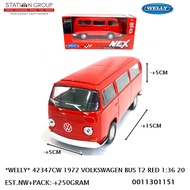 WELLY 42347CW 1972 VOLKSWAGEN BUS T2 RED 1-36 20 DIECAST