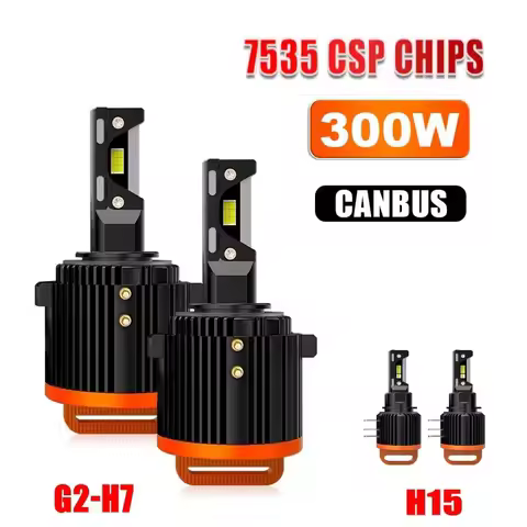 G2 H7 LED Headlight Bulbs Canbus H15 LED Fog Lights 12V 300W 50000LM High Low Beam DRL For VW Golf 6