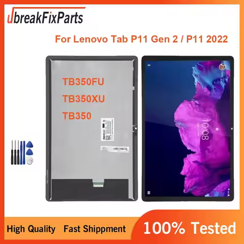 For Lenovo Tab P11 Gen 2 2022 TB350FU TB350XU TB350 LCD Display Touch Screen Digitizer Glass Assembl