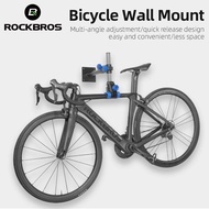ROCKBROSขาตั้งซ่อมจักรยานจักรยานที่แขวนผนังMount MTBจักรยานเสือหมอบRackคงที่ในร่มMulti-มุมQuick Releaseแผ่นรองสำหรับซ่อมงาน